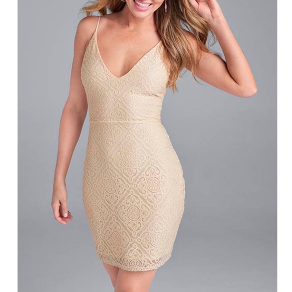 Lace Low Back Dress
